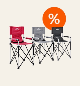 Set van 3 opvouwbare kinderstoelen rood, grijs, zwart - korting