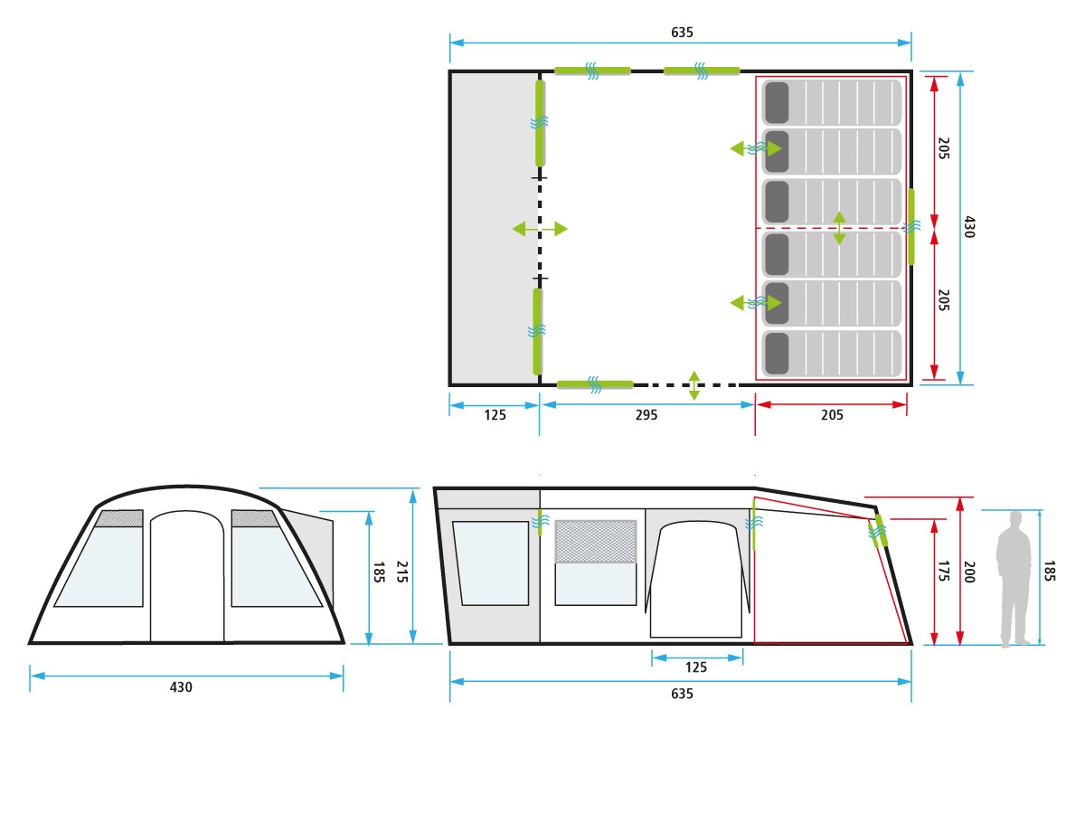 Obelink Dallas 6 XL tunneltent