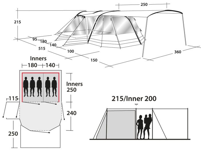 Outwell Tomcat 5SA tunneltent