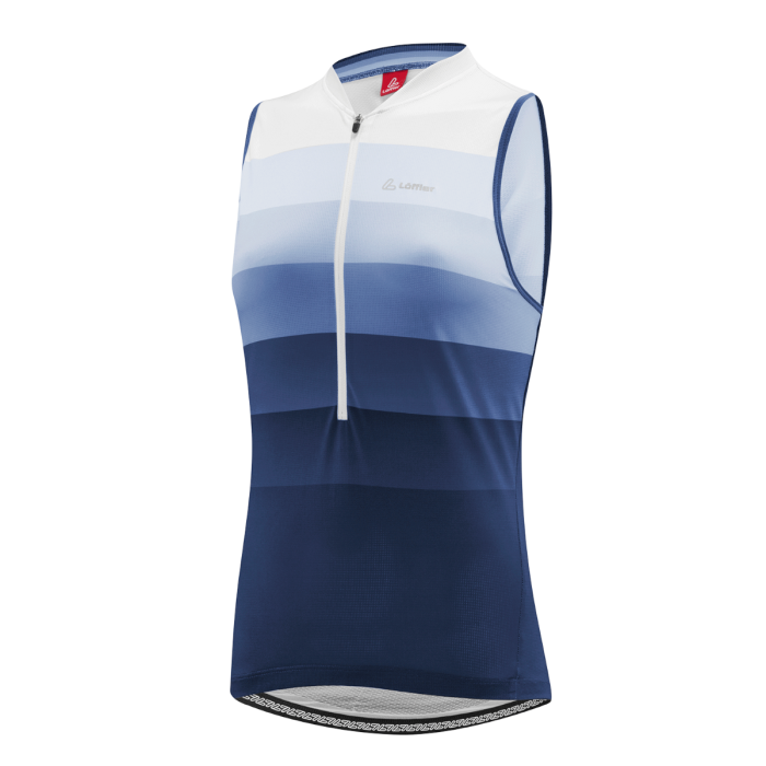 Rainbow mouwloos blauw dames fietsshirt