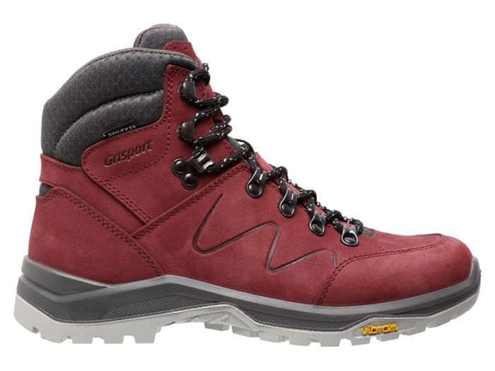 Grisport Boston Mid Burgundy dames wandelschoenen