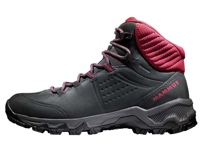Mammut Nova IV GTX Mid Black Blood Red dames wandelschoenen