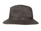 Hatland Orville verweerd katoenen hoed - Brown