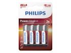 Philips Power Alkaline AA batterijen - 4 stuks