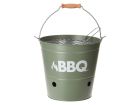 BBQ Ø 27,5 cm emmer kolenbarbecue - Matt green