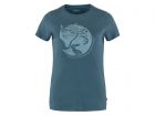 Fjällräven Arctic Fox Print Indigo Blue dames T-shirt