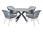 Outdoor Feelings Lekanto Edson 122 grey teak diningset