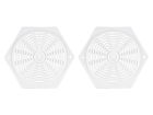 Zeskant ventilatieroosters - White