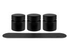 Silwy 3-delige 125 ml magnetische kruidenpotten - Black