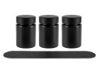 Silwy 3-delige magnetische kruidenpotten - Black