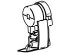 Thule Omnistor binnenkap & opdraaimechanisme links 5200 Aluminium