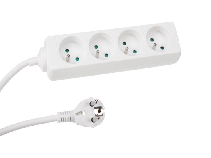 Perel EB4N 4-voudige stekkerdoos - 1,5 meter