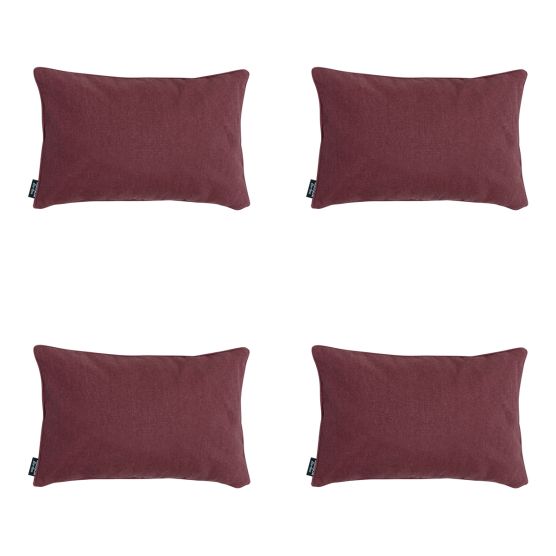 Madison Bordeaux canvas eco+ Sierkussen - Set van 4