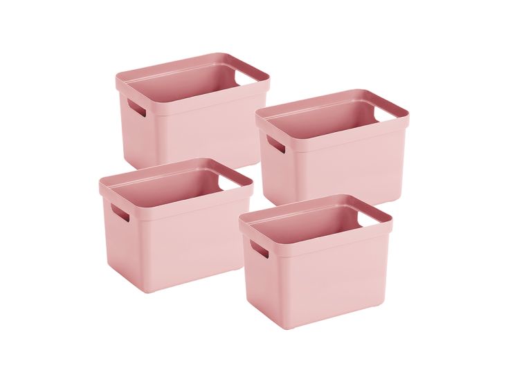 Sunware Sigma home set van 4 18L opbergbox - roze