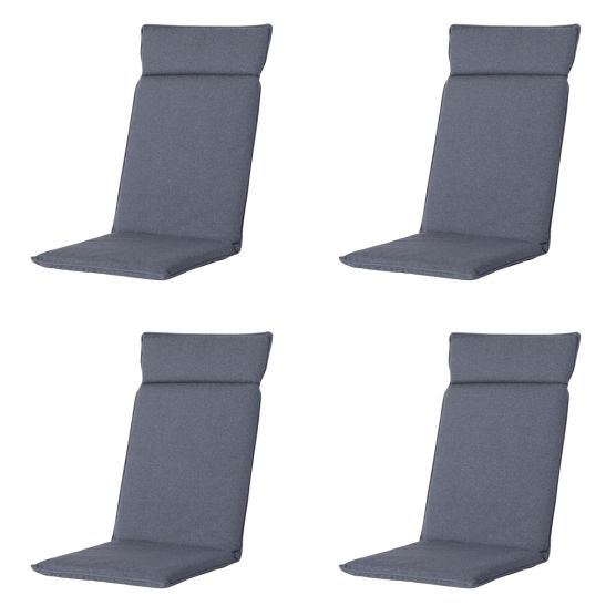 Madison Manchester denim  Tuinstoelkussen - Set van 4