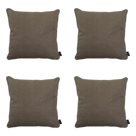 Madison Taupe canvas eco+ Sierkussen - Set van 4