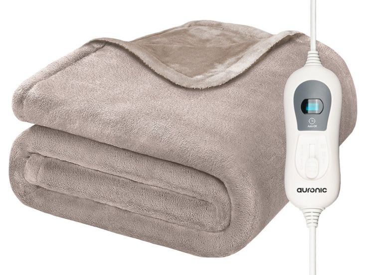 Auronic 1-persoons elektrische deken - Taupe