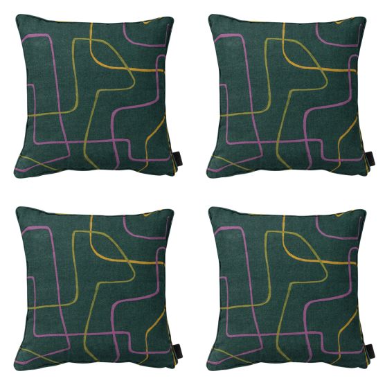 Madison Joah green Sierkussen - Set van 4