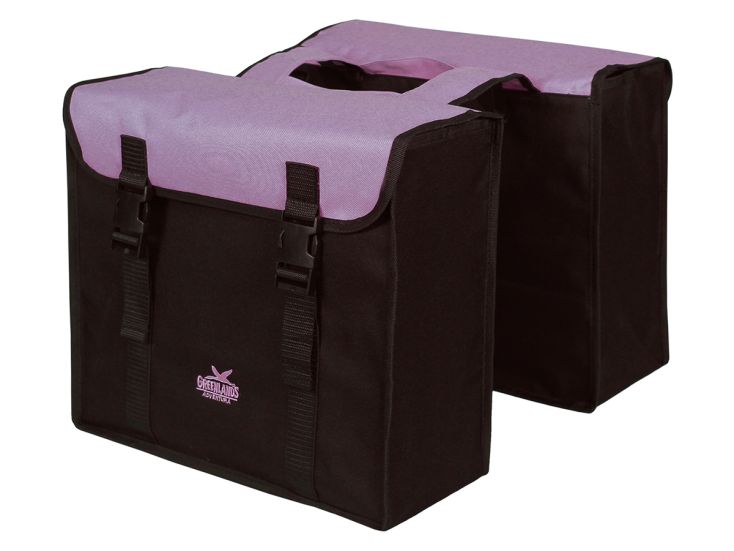 Greenlands Colourfull paars dubbele fietstas