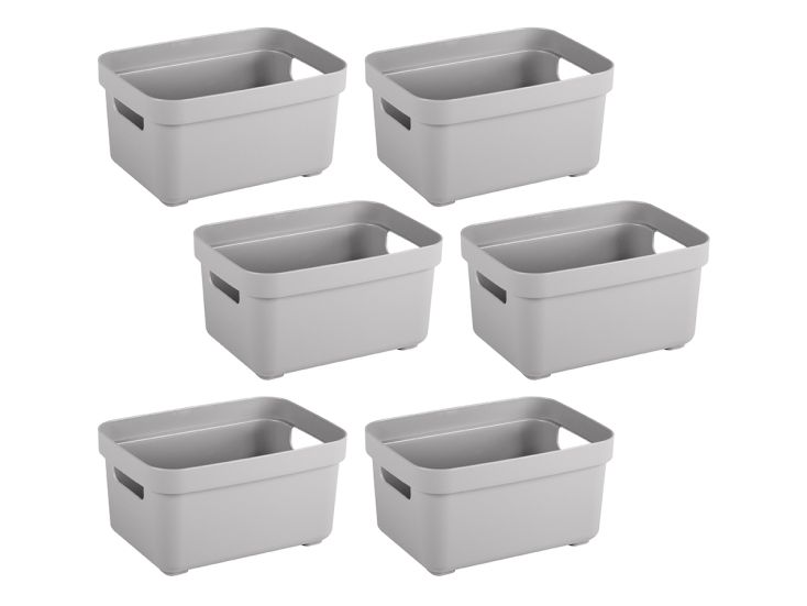 Sunware Sigma Home 2,5 liter set van 6 opbergboxen - Grey