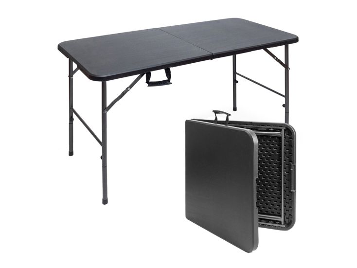 LifeGoods  120x60 cm Inklapbare tafel - Black