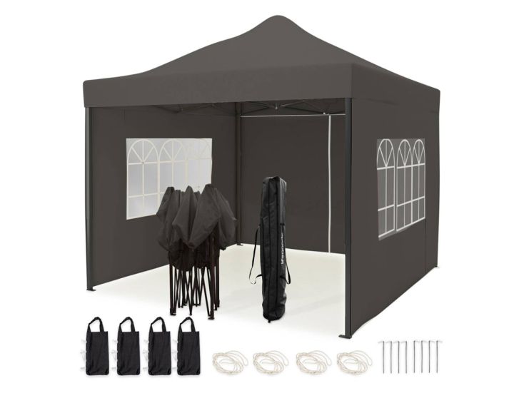 LifeGoods 3x3 m Zijwanden voor partytent  - Anthracite