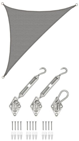 AMANKA 3 x 3 x 4,2 Luchtdoorlatend UV schaduwdoek - Grey