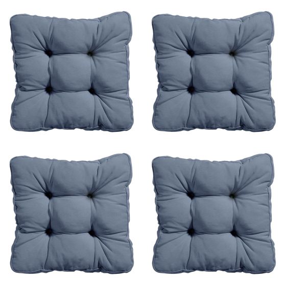 Madison Panama safier blue Zitkussen - Set van 4