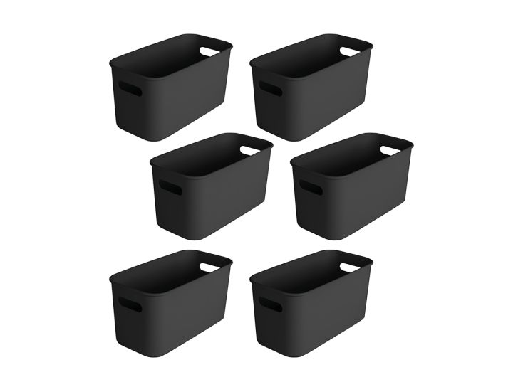 Sunware Sigma home 6 liter Black cube box - Set van 6