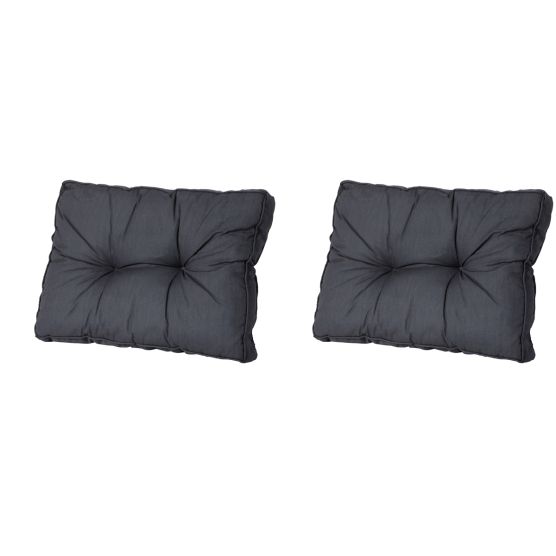 Madison Basic black Rugkussen - Set van 2