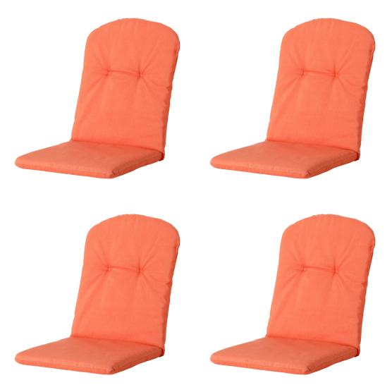 Madison Panama flame orange Kuipstoelkussen - Set van 4