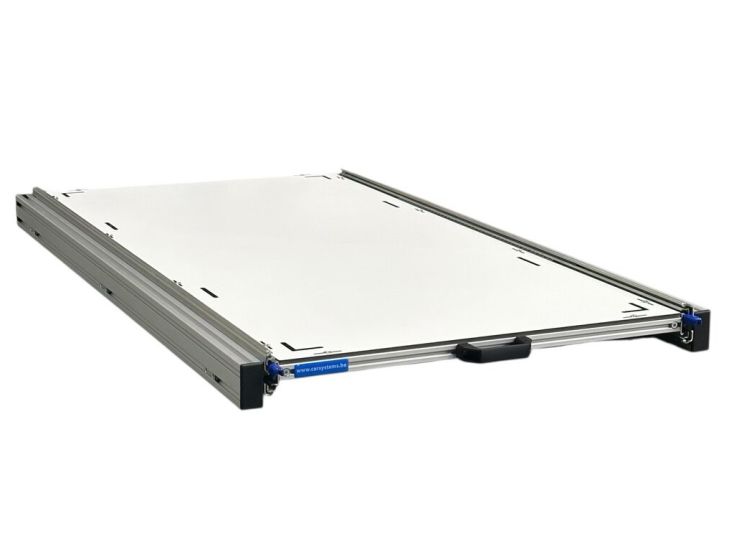 Aluminium 120 x 60 cm schuifframe met 9mm Global Volkern topplaat