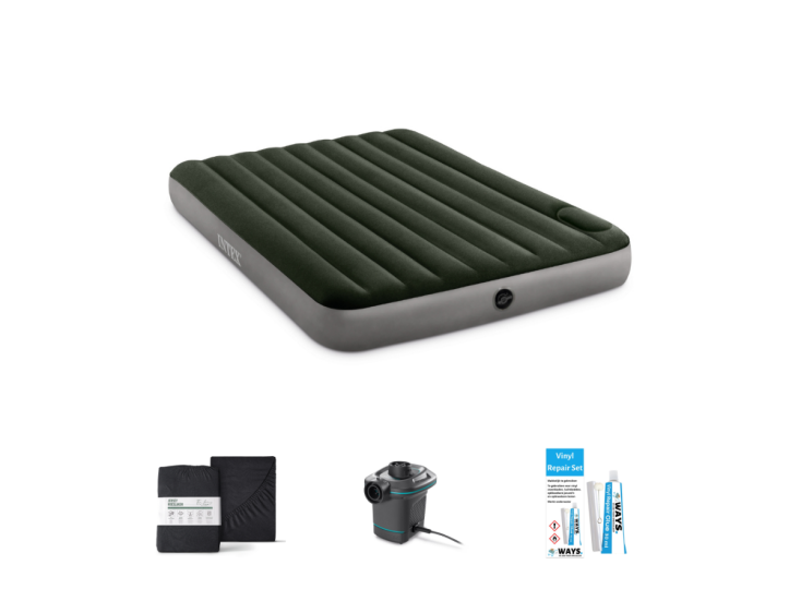 Intex Downy 203 x 152 cm Luchtbedset - 4-delig