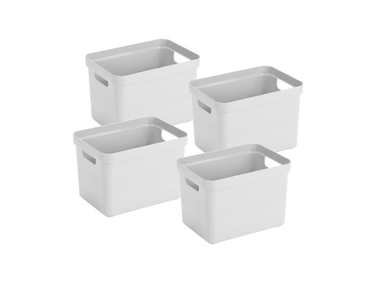 Sunware Sigma home set van 4 18L opbergbox - wit