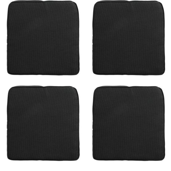 Madison Rib black Zitkussen - Set van 4