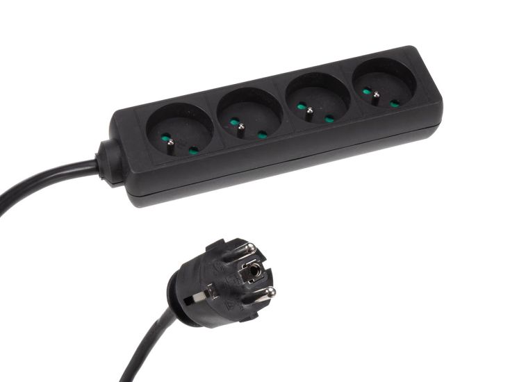 HQ-Power EB4STB25-5HQ 4-weg stekkerdoos met krimpkous - 5 Meter