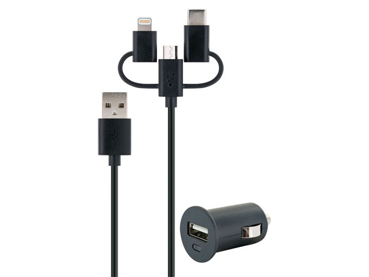 Schwaiger 12 volt 3-in-1 smart laderset