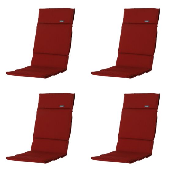 Madison Rib red Tuinkussen - Set van 4