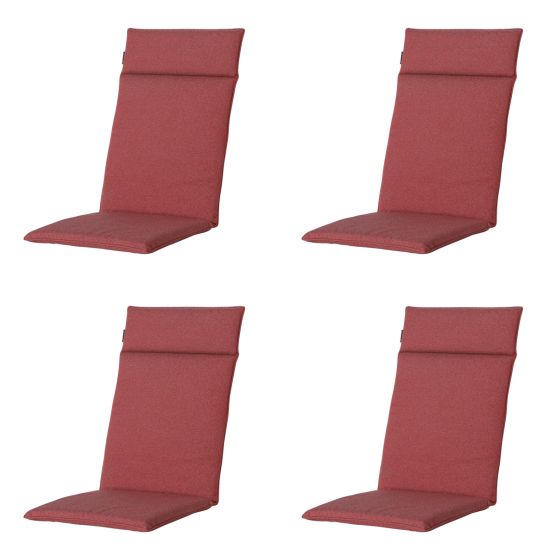 Madison Manchester red Tuinstoelkussen - Set van 4