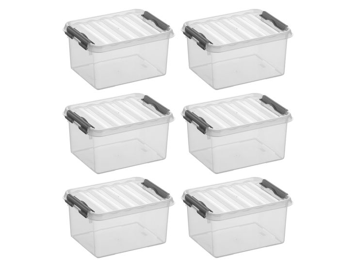 Sunware Q-line 2 liter opbergboxen - Set van 6