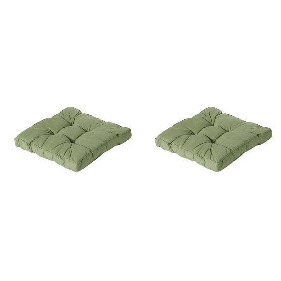 Madison Basic green Zitkussen - Set van 2
