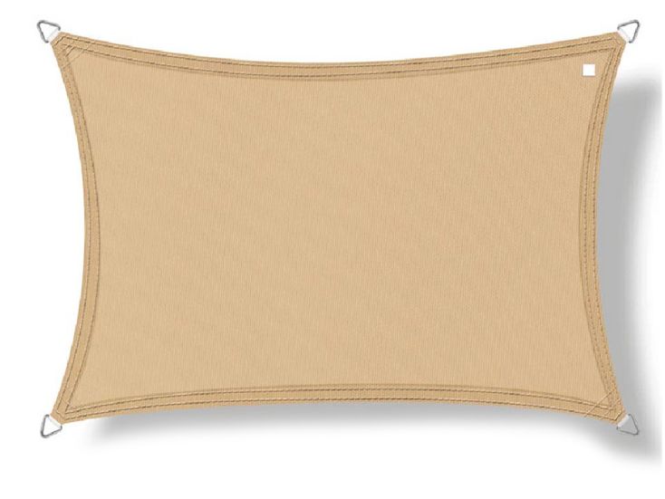 Buitenkado 2.5x4 zandbeige waterdicht schaduwdoek rechthoek