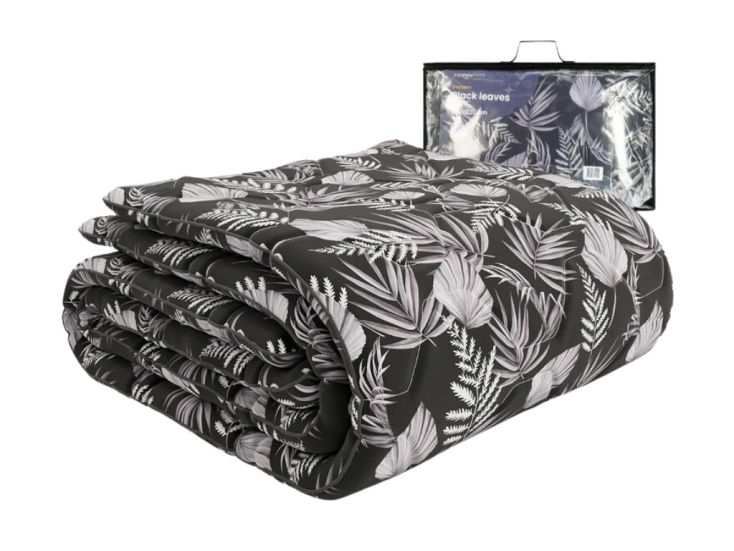 HappyBed Black leaves All year dekbed -  260x220 cm