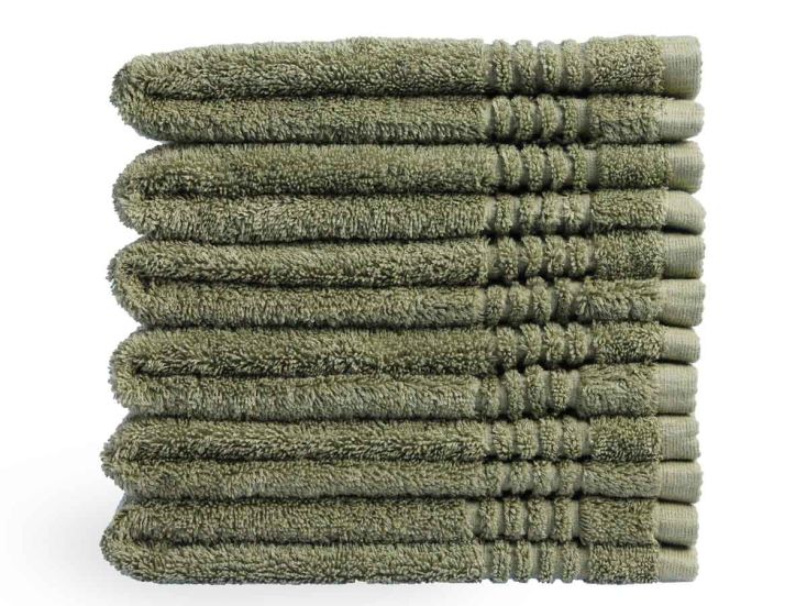 PHLOX Supreme 30 x 50 cm set van 6 gastendoekjes - oud groen