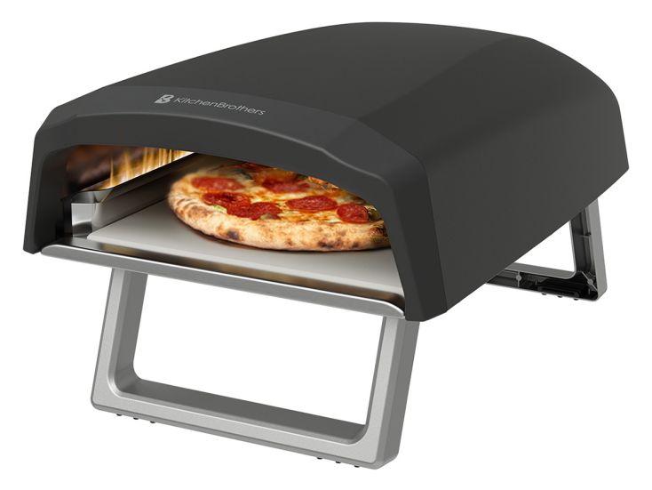 KitchenBrothers dubbele brander Pizza Oven - gas