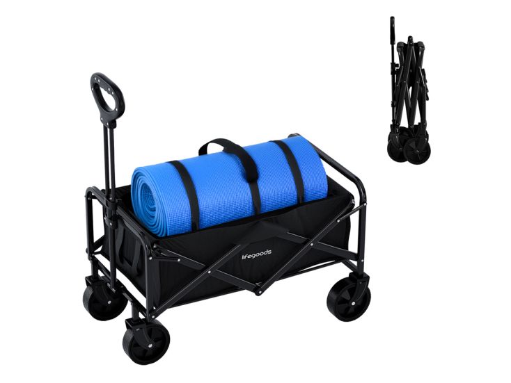 LifeGoods Compact 80L bolderkar- Black