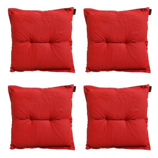 Madison Basic red Zitkussen - Set van 4