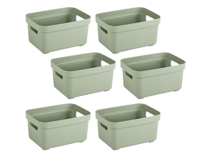 Sunware Sigma Home 2,5 liter set van 6 opbergboxen - Green