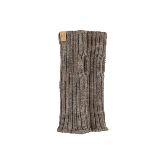 Ivanhoe Nutmeg wol gebreide handwarmer - Brown