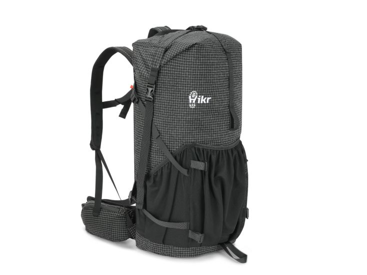 Hikr Size S Black Backpack - 40-45 liter